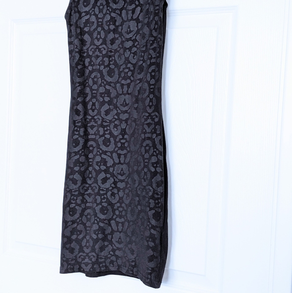 H&M Bodycon Little Black Animal Print Tank Dress, Sz 2 fit. 90s Party Vibes. - Picture 7 of 9